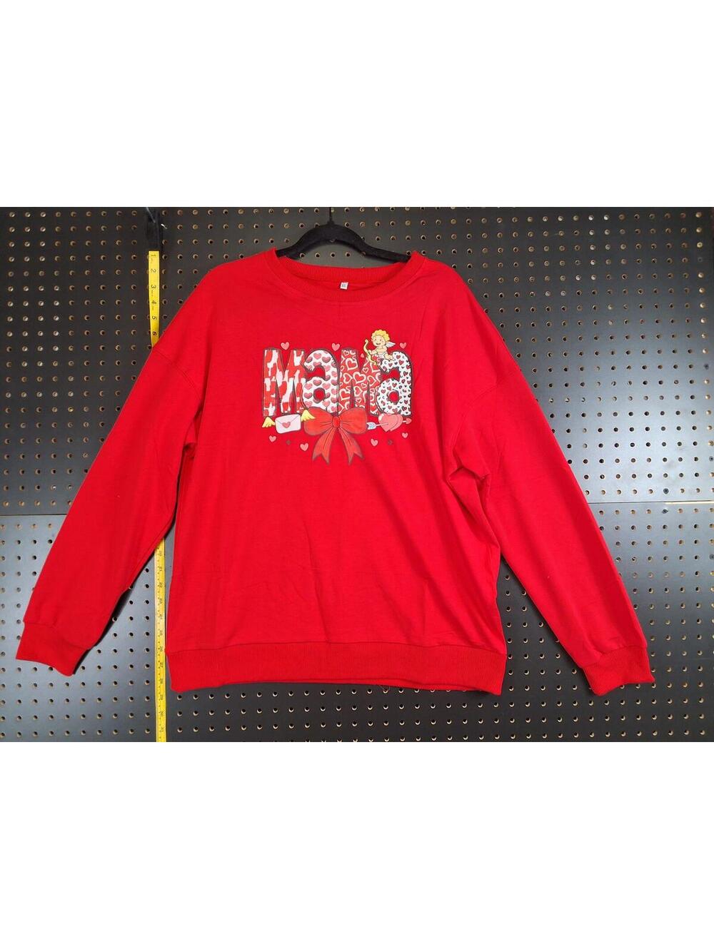 Vibrant Red XL Sweater with Fun Graphic - Cozy & Stylish!